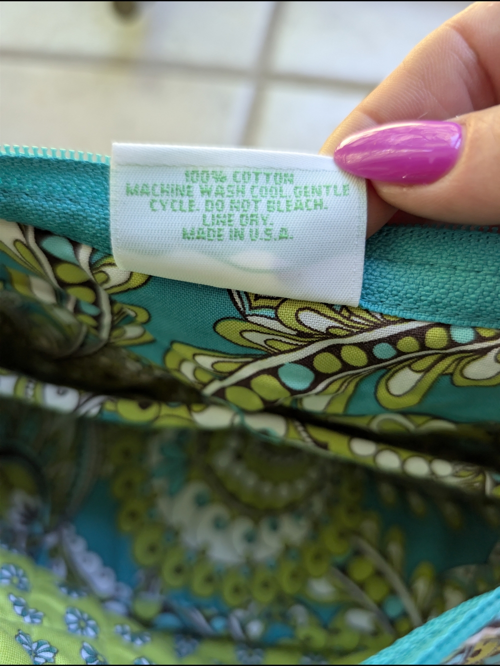 Vera Bradley Peacock Paisley Shoulder Bag - Picture 9 of 9